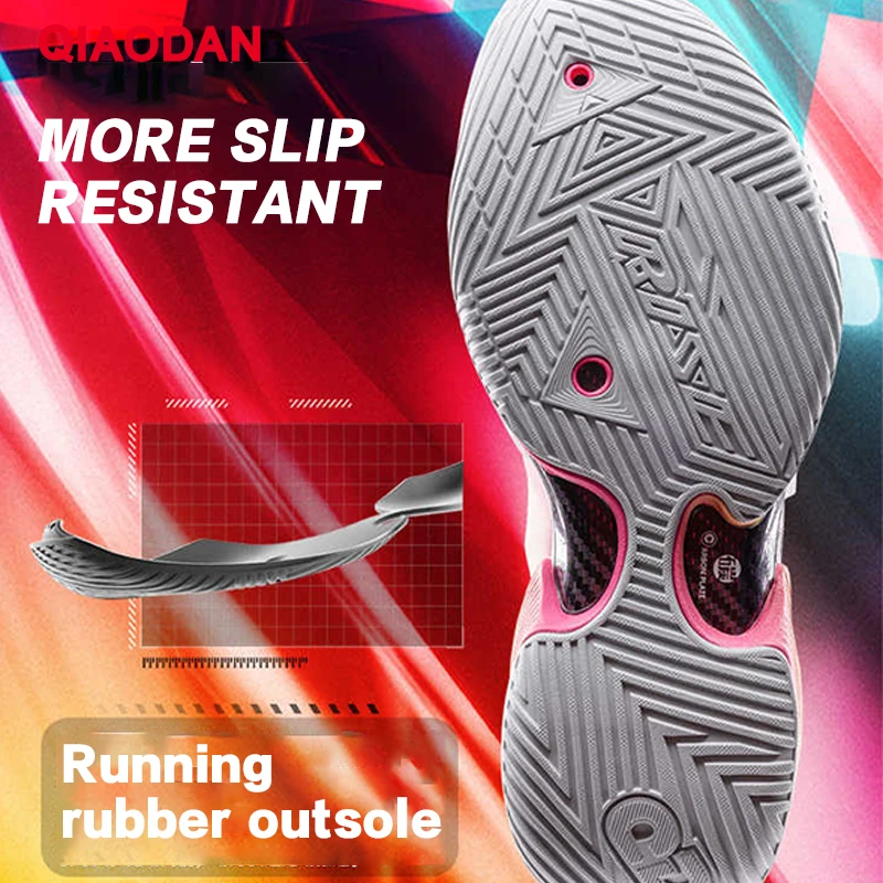 QIAODAN FE RISE Basketball Shoes Professional Practical Carbon Plate Men Shoes Rebound Anti-skid Running Sneakers QDA013251177