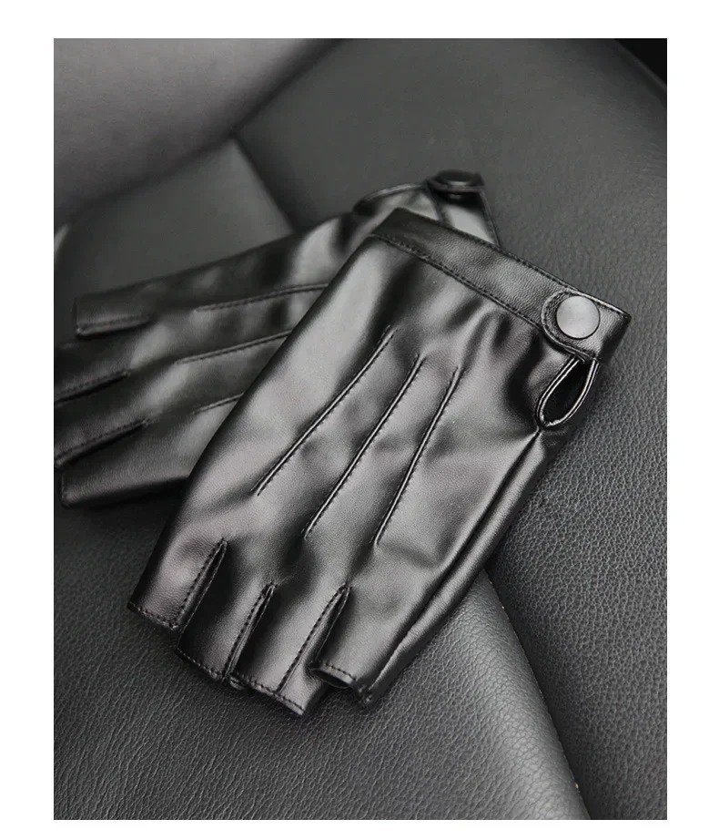 قفازات جديدة للرجال والنساء من جلد البولي يوريثان الأسود قفازات قيادة دافئة قفازات مقاومة للماء بشاشة تعمل باللمس