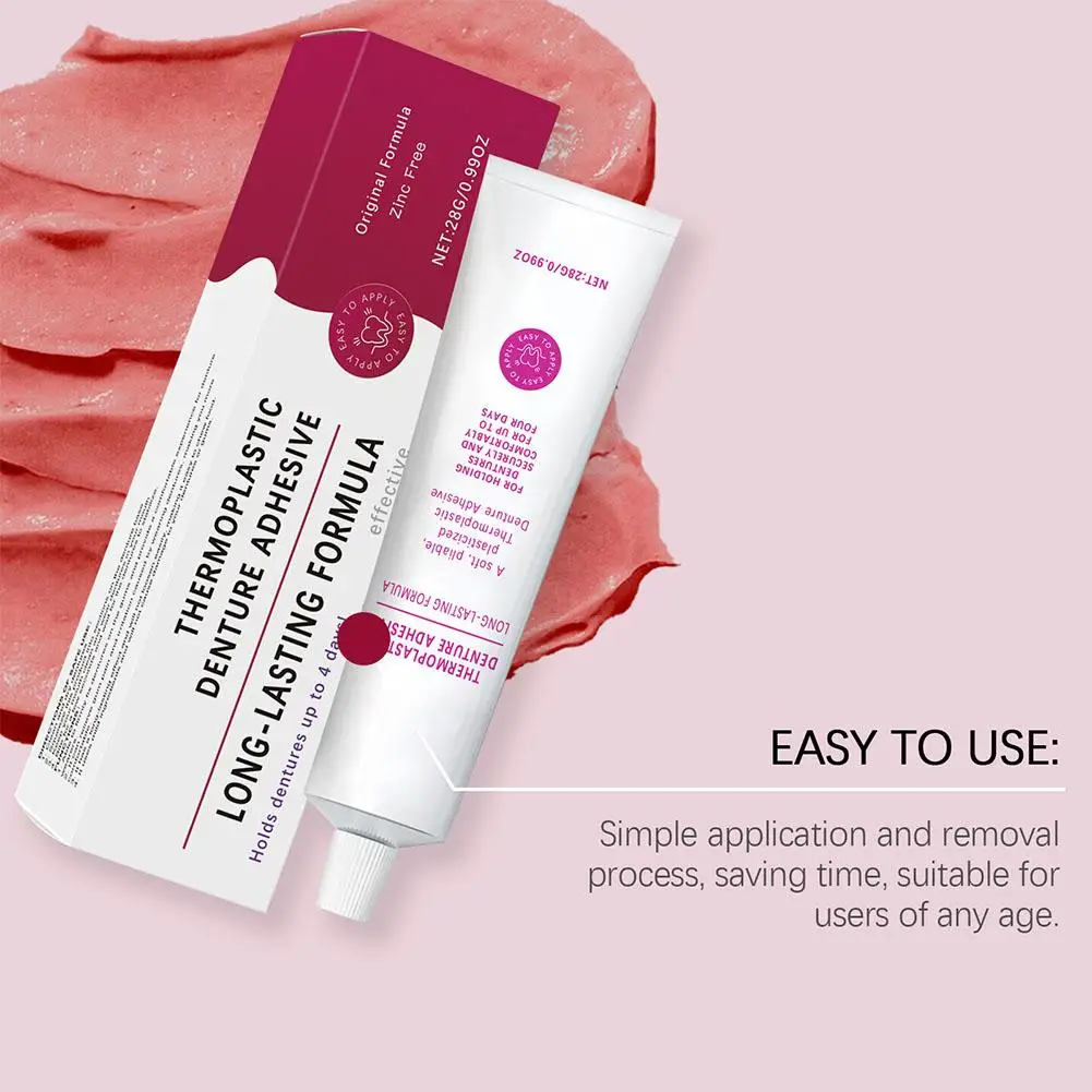 Strong Hold Zinc Free Denture Adhesive Extra Strength Secure Comfort All Day Long Lasting Non Toxic Tasteless Dental Prosthesis image 4