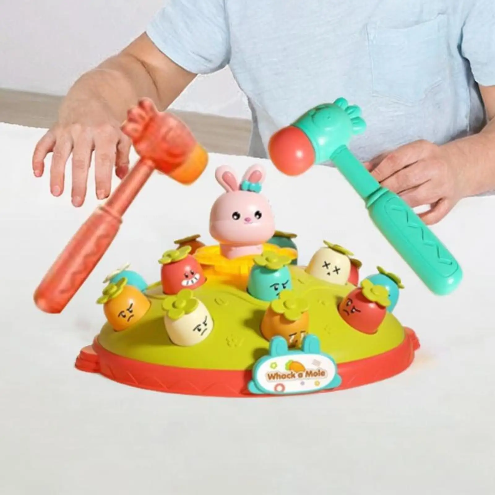 Whack Game Mole Baby Developmental Toy with Mallet Interactive Learning Toy