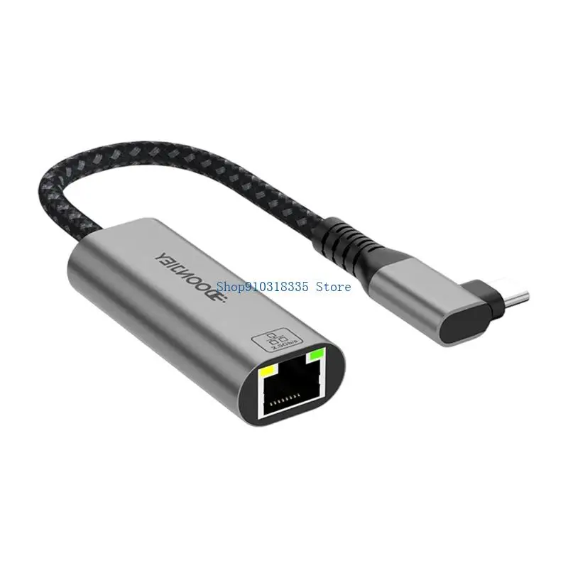  2.5G Networking Adapter With Aluminum Housing Multiple Devices Compatible Easy Connectiion