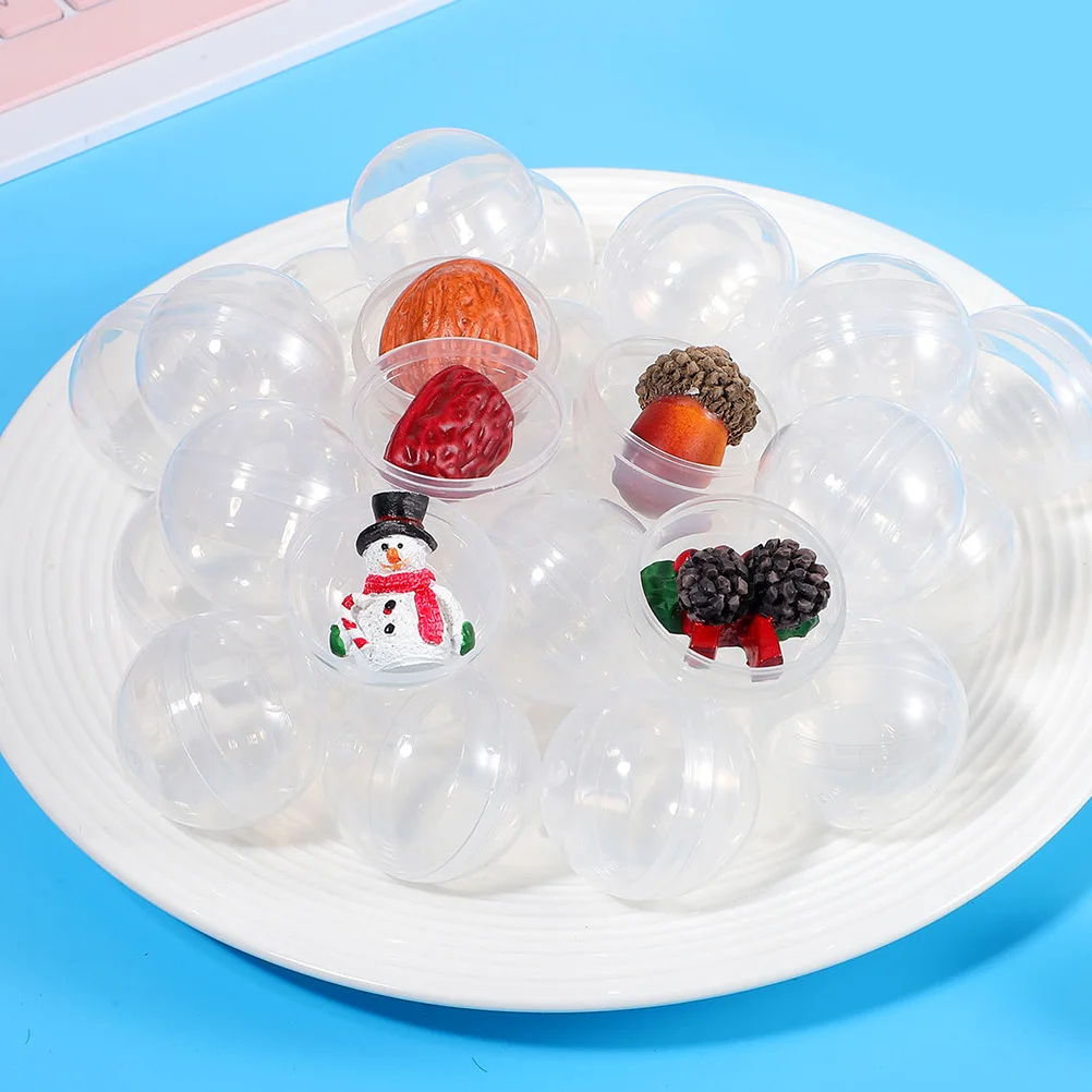 

100Pcs Clear Vending Machine Capsules Round Plastic Balls Multipurpose Party Candy Storage Empty Ball for Party
