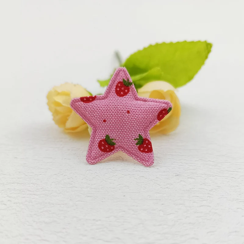60 Stück, 3,3 cm, niedliche Erdbeer- und Stern-Applikationen zum Aufnähen, für Kinder-Haarreifen, Haarspangen, Accessoires, Hüte und zur Dekoration. – Detail 11