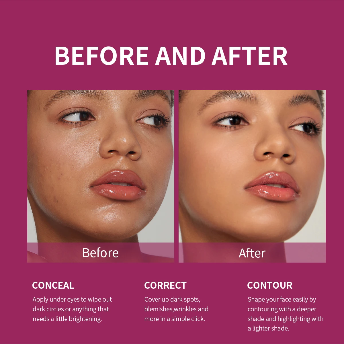 12 色のリキッド コンシーラー、保湿回転スポンジ アプリケーター付き、長持ちし、軽量で、欠陥を隠します。