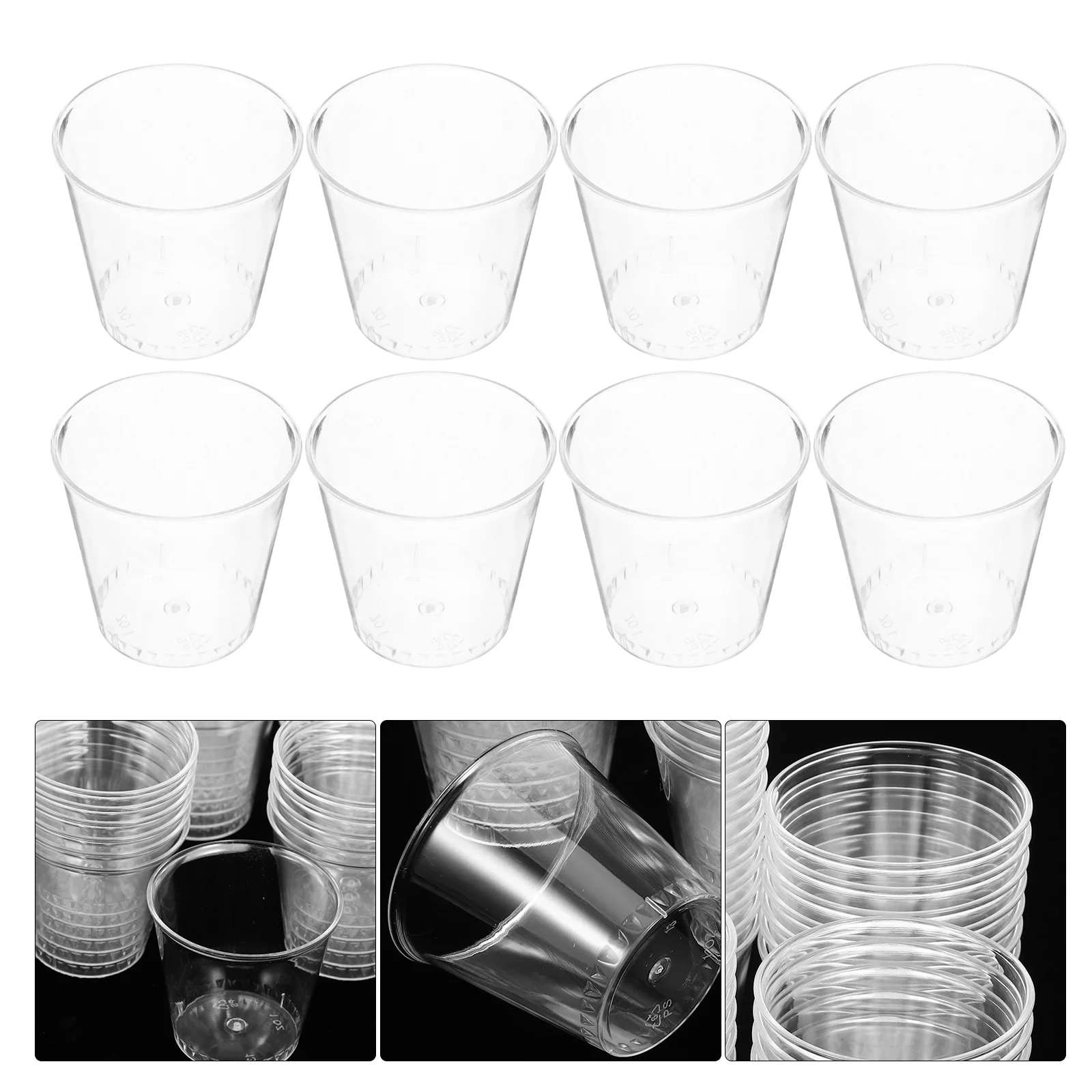 

100 Pcs Clear Plastic Drinking Cups Disposable Cups Cocktails Cups Plastic Tumblers For Iced Coffee Drinks Cold Beverage 30