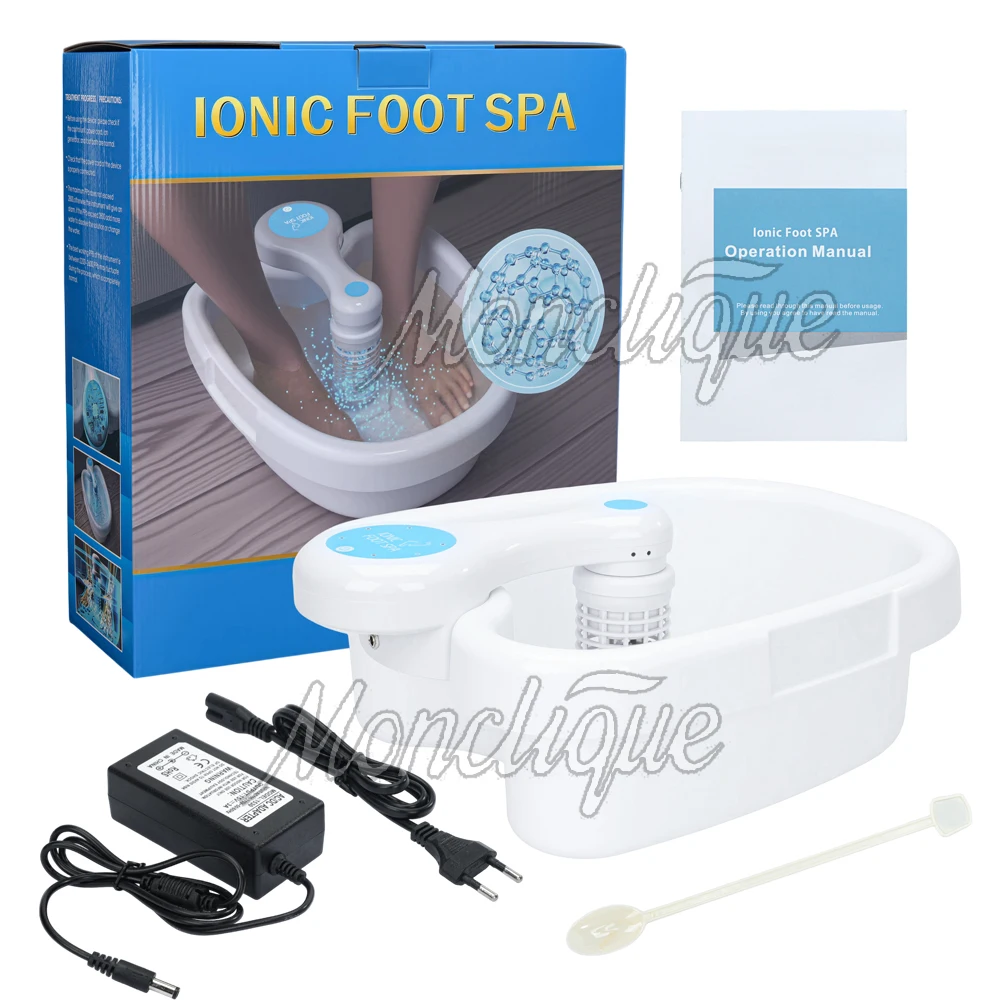 

Ionic Detox Footspa Bath Machine Hydrogen Enhanced Foot Soak Foot Spa Bath Massage Set Deep Tissue Clean Vibration Arrays Aqua