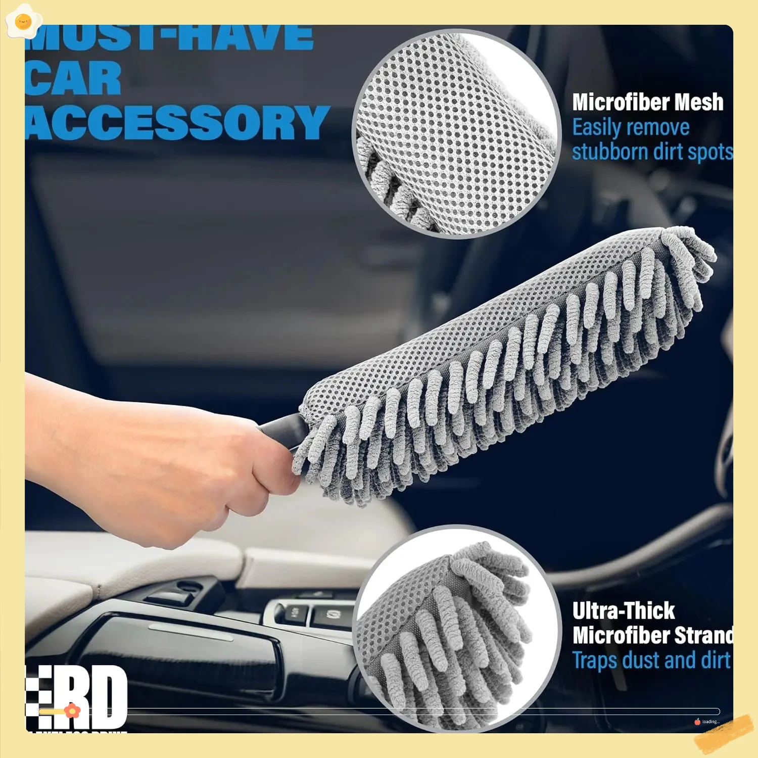 فرشاة منفضة داخلية للسيارة خالية من الوبر، أداة تنظيف خالية من الخدش لإكسسوارات السيارات النسائية