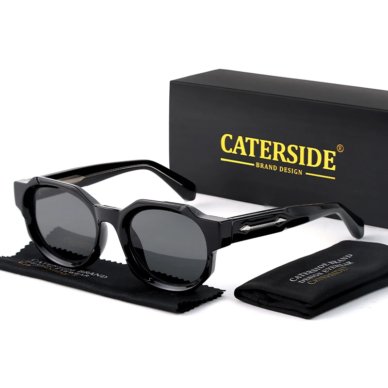 CATERSIDE Retro Punk Quadrat Sonnenbrille Männer Vintage Dicken Rahmen Hochwertige frauen Sonnenbrille Party und Urlaub Reise Brillen – Detail 8