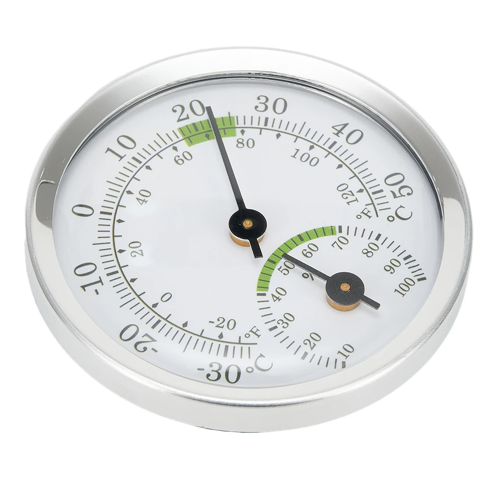 Aluminum Alloy Wall Mounted Temperature Humidity Meter Thermometer & Hygrometer for Effective Temperature and Humidity Control