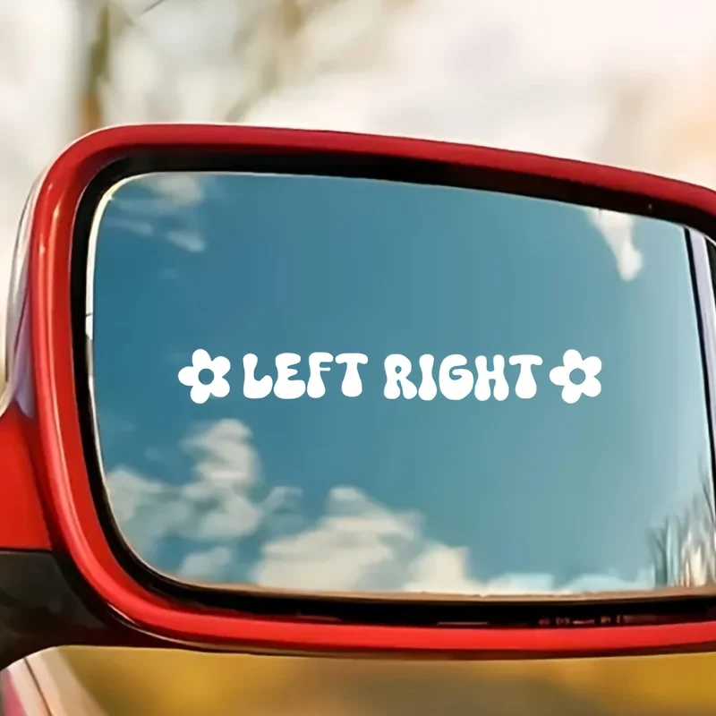 Left Right Mirror Sticker 1PC 2D Cartoon Vinyl Decal Car Rearview Side Mirror Makeup Laptop Bottle Decor