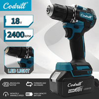 For 18V Makita Battery PIN Cordless Driver Drill 1700RPM Brushless Electric Impact Screwdriver LED Rechargeable Power Tool