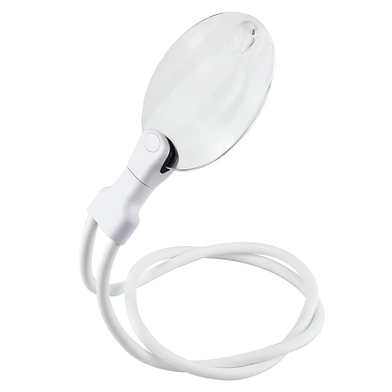 3X 10X Multifunctional Neck Wearing Magnifier Hands-Free Desktop Large Lens Magnifying Glass for Seniors Reading Sewing Jewel