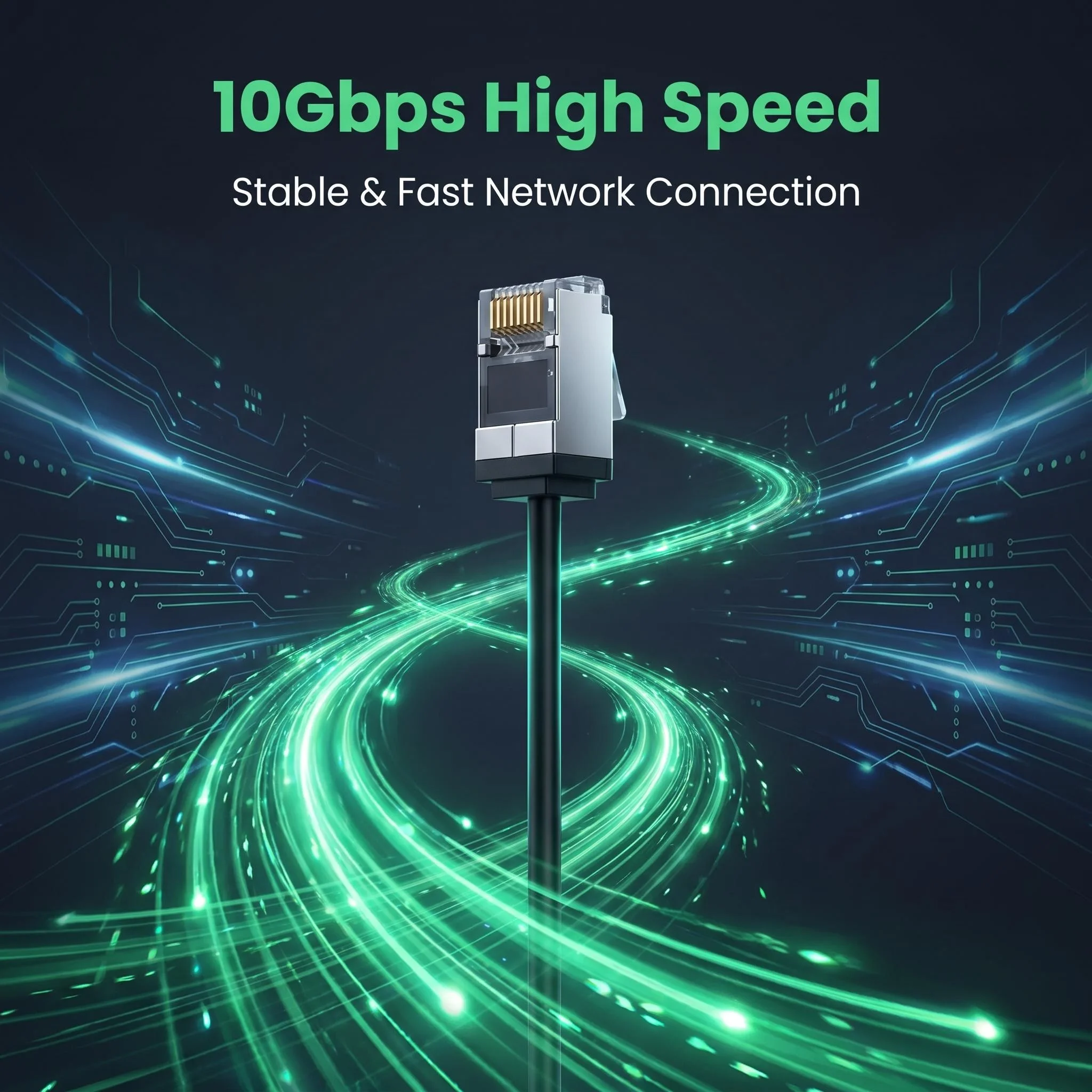 Cat6A FTP Ultra Thin Ethernet Patch Cable 10Gbps, 3mm OD Short Body RJ45 High Speed Network Cable for Desktop, Server Cabinet