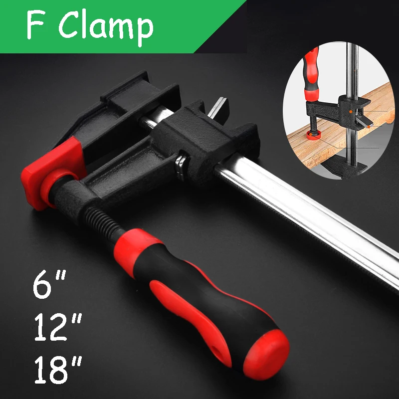 

6" 12" 18" F Clamp Wood Working Clamps Adjustable Bar Clamps for Woodworking Quick Clamps for Wood Working Home DIY Hand Tool