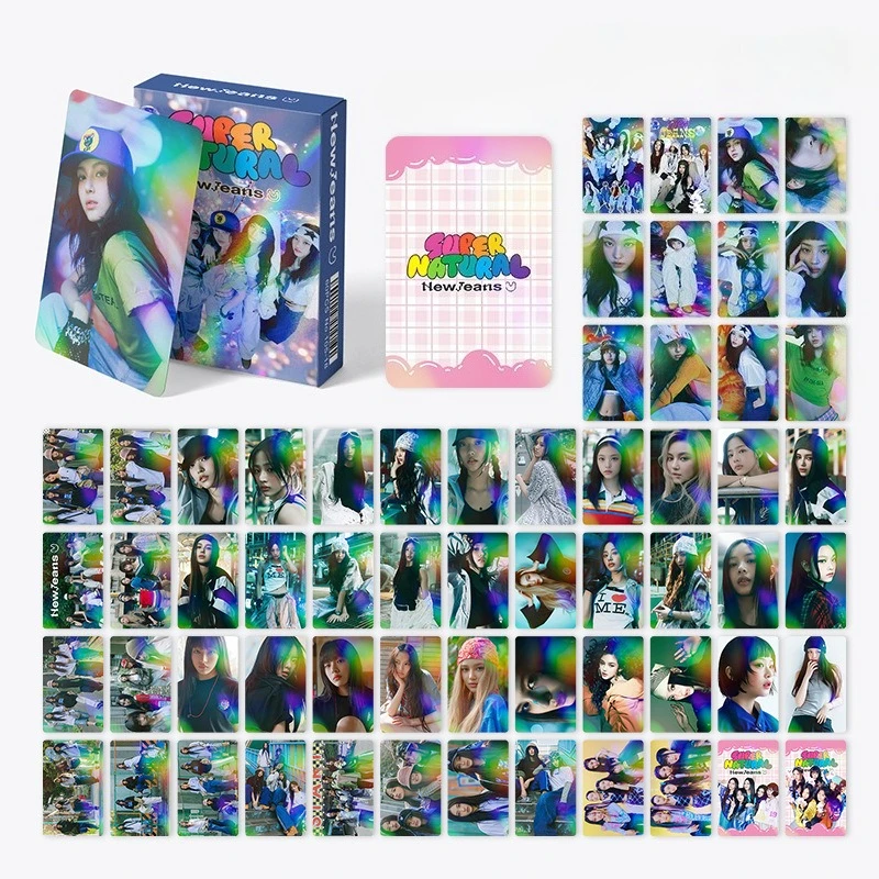 Laser Card NewJeans Flash Card Fan Manufacturing High-quality Glossy Photo Card Fan Collectible Transaction Card