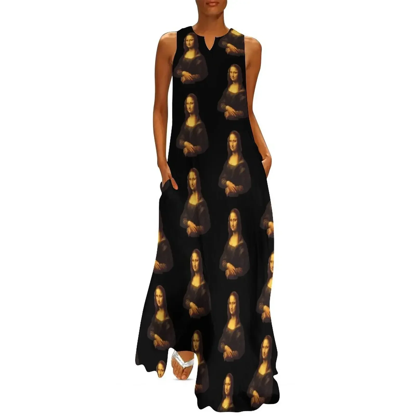 

Mona Lisa by Leonardo Da Vinci Long Dress ceremony dresses Long dress woman dresses for womens 2025 Dress