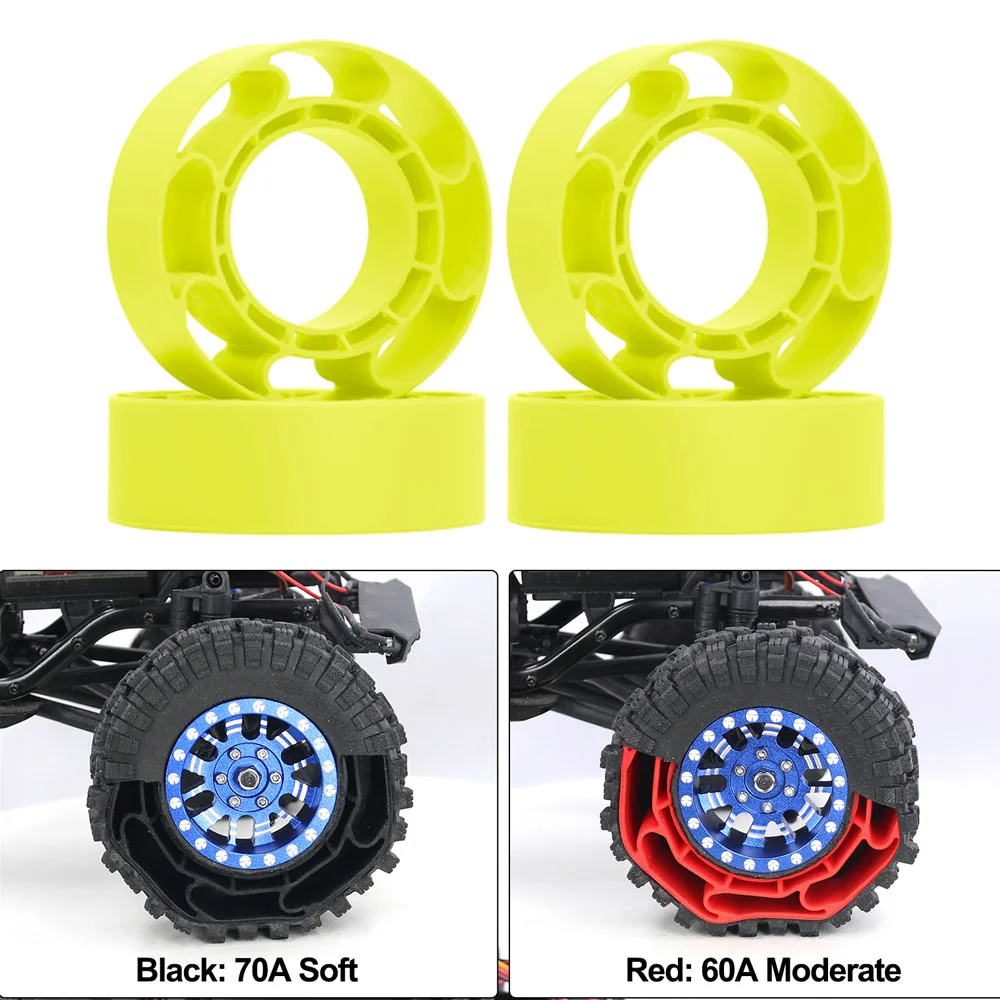 OGRC Neue 1,0'' Silikon-Gummi-Einlagen Schaumstoff 55*18mm für 1,0'' Reifen Axial 1/24 SCX24 1/18 TRX4M Upgrade-Teile Verschiedene Härtegrade