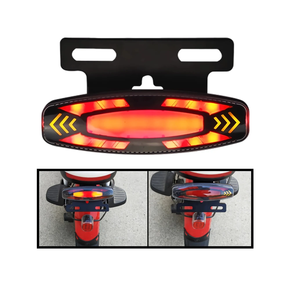 1Pc E Bike Taillight With Turn Signal Flashing 36V 48V Ebike Rear Light Position Brake Lamp