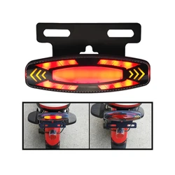 1Pc E Bike Taillight With Turn Signal Flashing 36V 48V Ebike Rear Light Position Brake Lamp