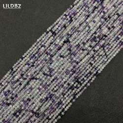 Wholesale 2mm 3mm 4mm Natural Stone Violet Fluorite High Quality Loose Beads for Making DIY Necklace Bracelet Accessories 15.5