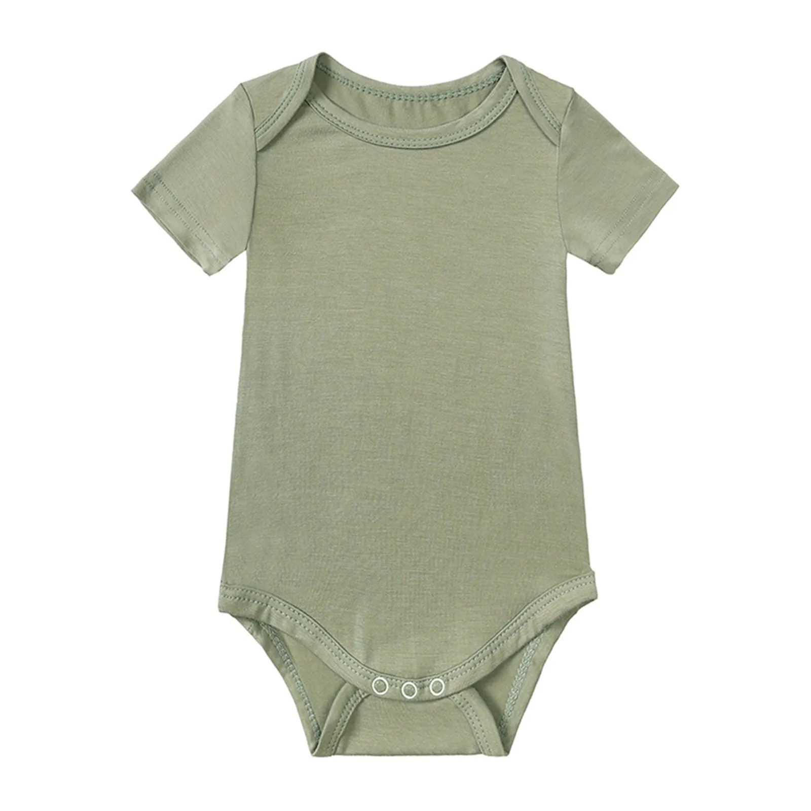 

Newborn Baby Unisex Onesies 0 To 24 Months Cotton Short Sleeve Solid Color Bodysuits Rompers Summer Baby Boys Girls Clothing