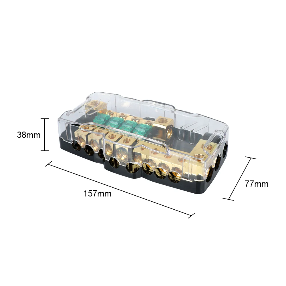 Multi-functional 12V-24V LED Car Audio Stereo Fuse Holder Distribution Fuses Box Block For Car RV Camper Power Splitting