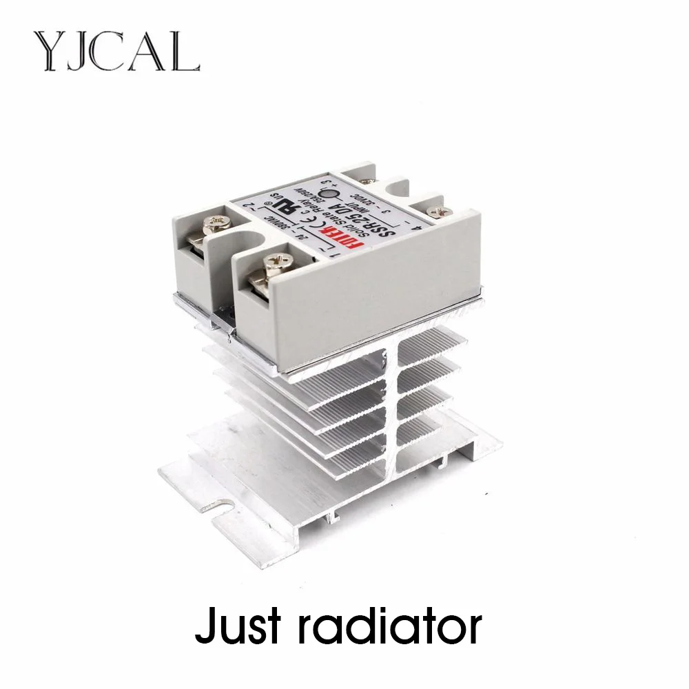 

Mini Single Phase Solid State Relay SSR Aluminum Heat Sink Dissipation Radiator Newest Rail Mount For 10A-40A Relay