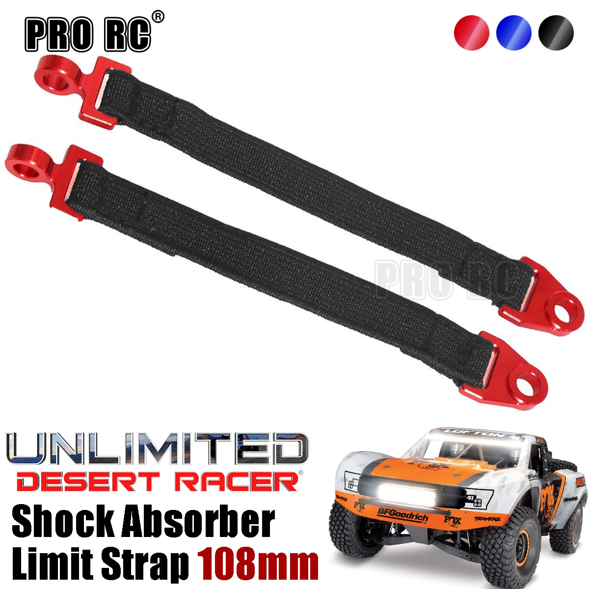 2Pcs Rear Shock Limit Strap 108mm 8548 For Traxxas 1/7 UDR Unlimited Desert Racer Rc Car Part