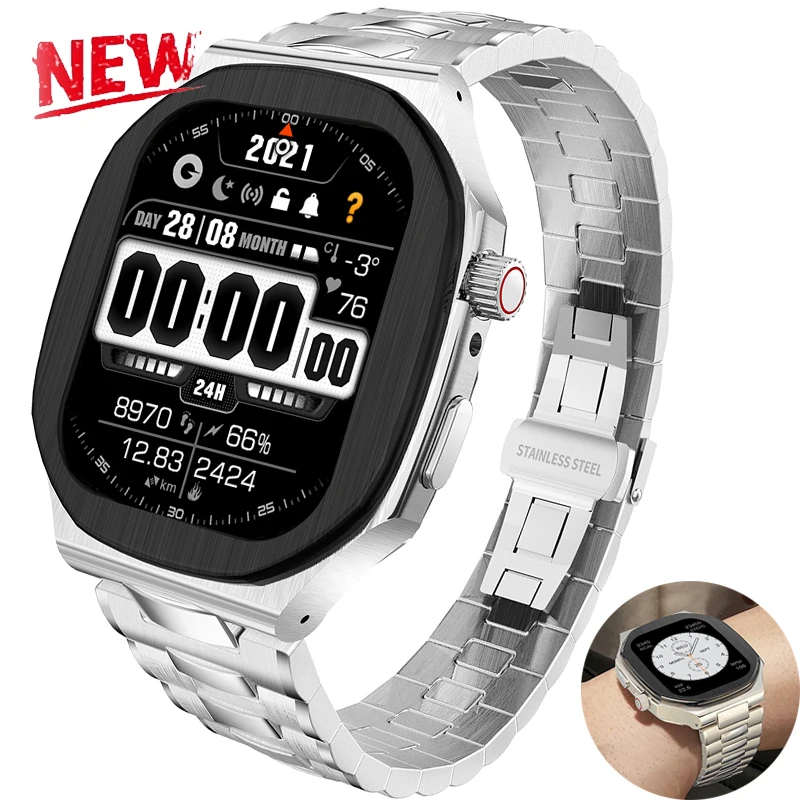 

Luxury Stainless Steel Modification Kit for Apple Watch Series11 10 46mm Metal Strap Case for Iwatch Series11 10 46mm Bracelet