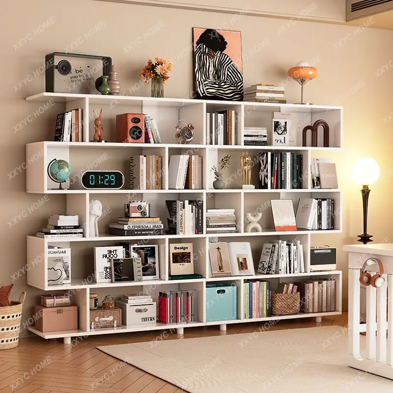 

ML Solid wood bookshelf floor-to-ceiling storage creative bookcase storage wall display rack
