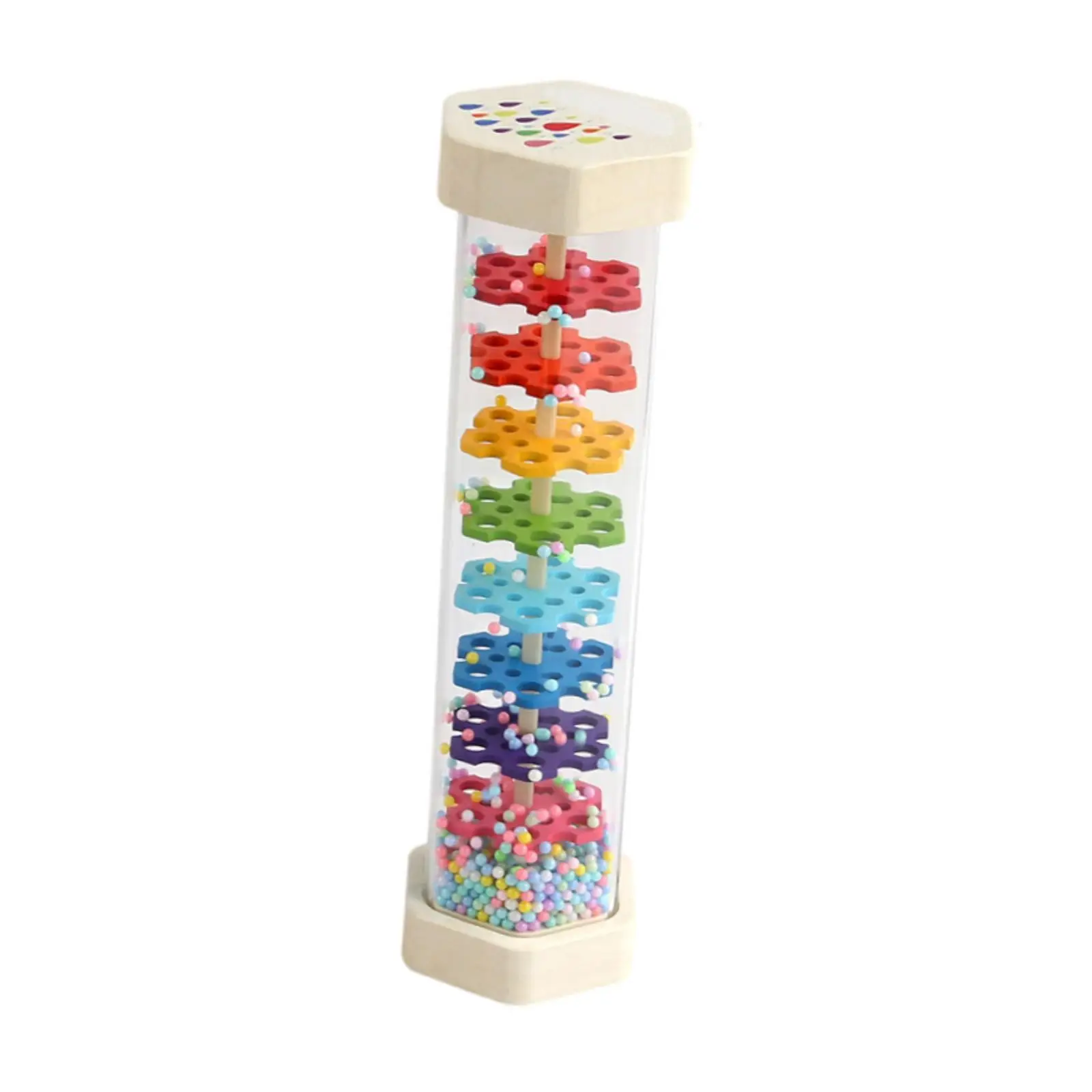 

Beaded Rainmaker Rain Stick Fine Motor Skill Rain Sound Tube Rain Sound Toy Rainfall Rattle Toy for Infants Kids Preschool