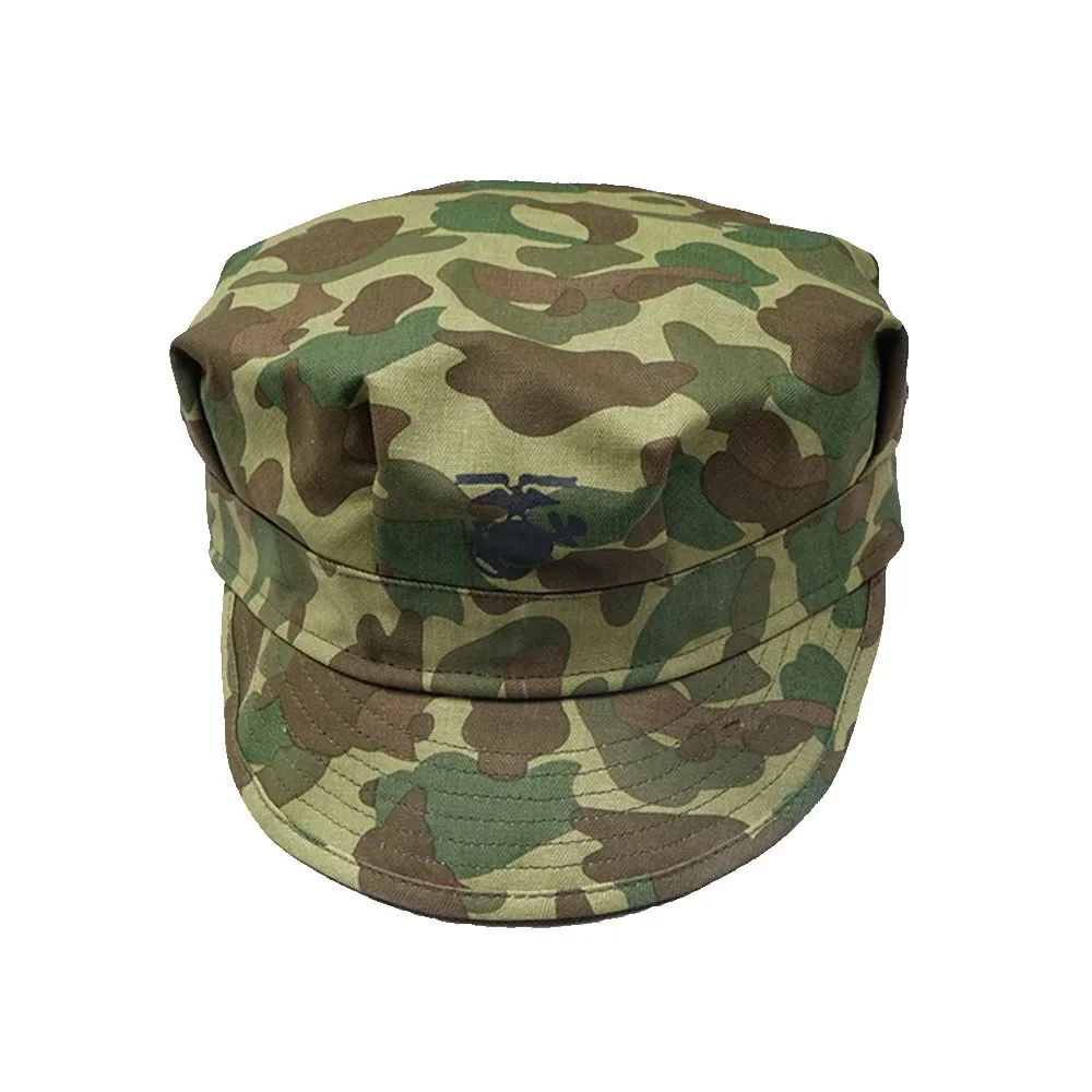 WW2 USMC Camo Hat American Cambat-Hat Retro WW2 US Men Cap Sports Vintage Cap Green Khaki US Soldier Cap