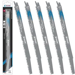 EZARC Wood Pruning Reciprocating Saw Blade, 225mm / 300mm Reciprocating Saw Blades R931GS / R1231GS 5TPI (5-Pack)