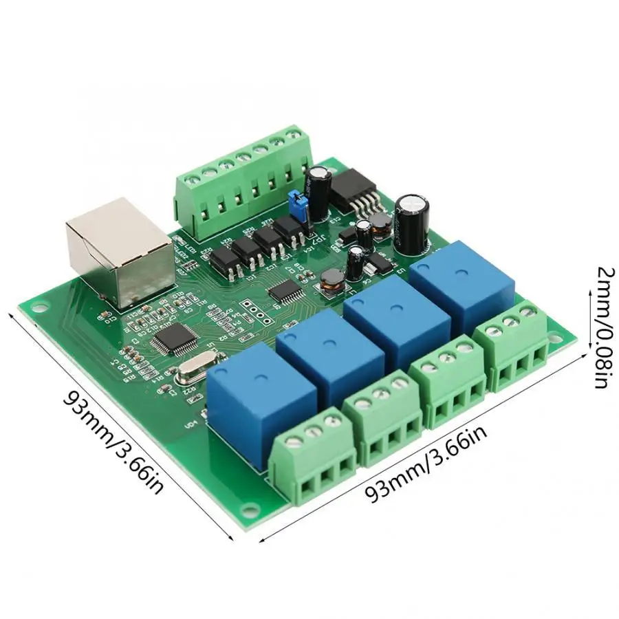 12V Network Relay 4 Channel Low Trigger Electrical Accessories Automatic Data Storage Relay Module