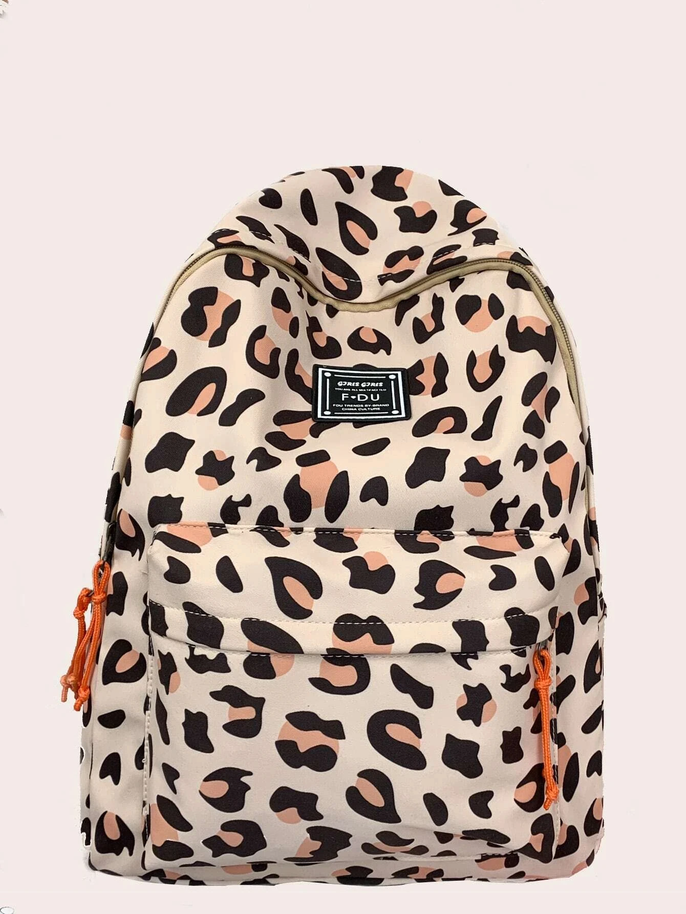 Waterproof Lightweight Leopard Graphic Classic Backpack For Teen Girls Women College Students Fashion Casual Canvas Backpack