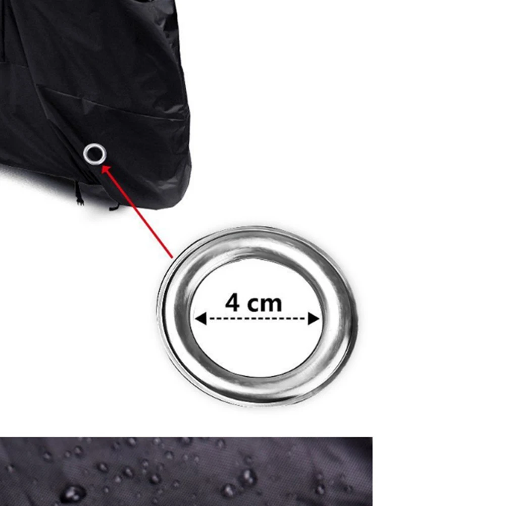 

190T Bike Rain Cover Scooter Cover Waterproof Uv Dust Protector Elastic Bottom Foldable For Motorcycle Accessories Black L
