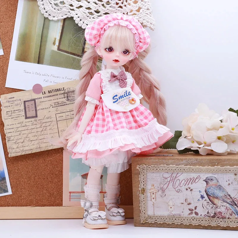 Mode mignon 1/6 BJD vêtements accessoires robe de chambre ensemble 30 cm poupée tenue vêtements fille jouet cadeau poupée