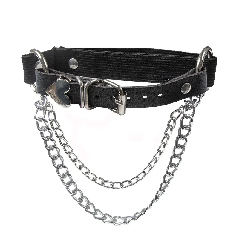 

Women Cosplay Harajuku Gothic Ring Bondage Suspender Rock Sexy Elastic Pu Leather Belt Leg Punk Harness Love Heart Thigh Garter