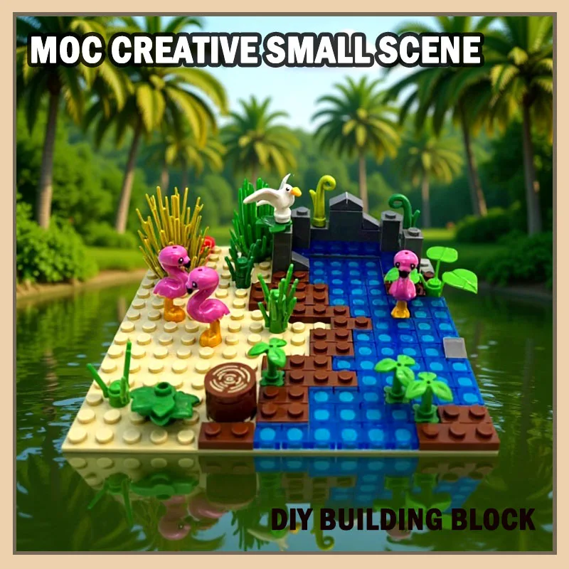 

Diy Small Building Block Assembly At The Firebird Stream Forest On The Farm Moc Block Assembling Atmosphere Sense Small Particle