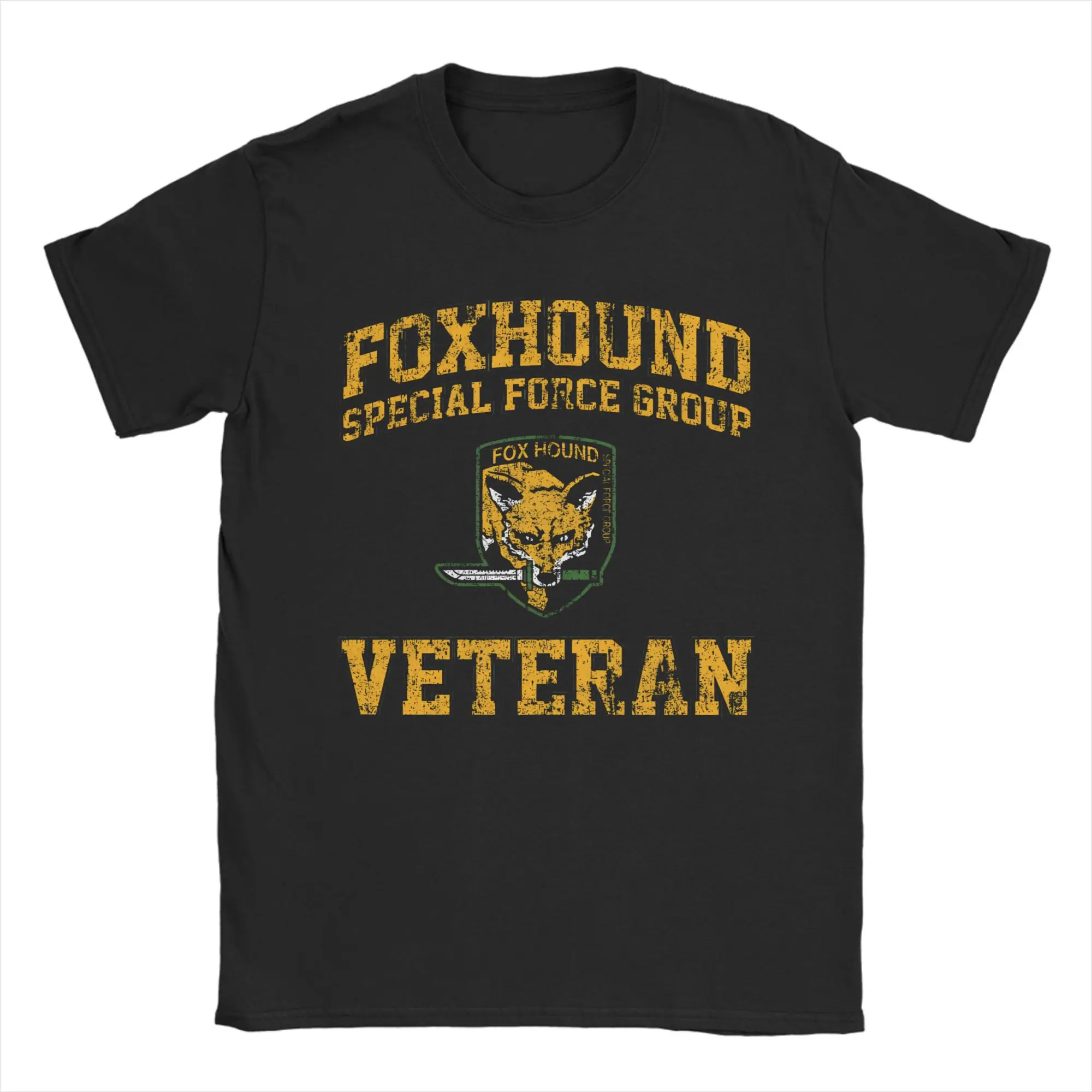 

Harajuku T Shirt Summer Metal Gear Solid Foxhound Veteran T Shirts Cotton Tee Shirt for Man Y2K Casual Design Short Sleeve Tops