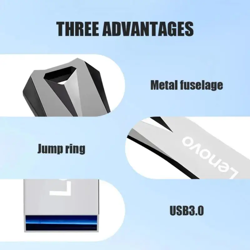 Lenovo 2TB Usb 3.0 Flash Drives High Speed Metal Pendrive 1TB 512GB 256GB Portable Usb Drive Waterproof Memoria Usb Flash Disk