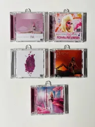 Hip hop Nicki Minaj MINI Music CD NFC Keychain Play Songs The Pinkprint Album Pink Friday 2 Key ring Cosplay Pendant Necklace