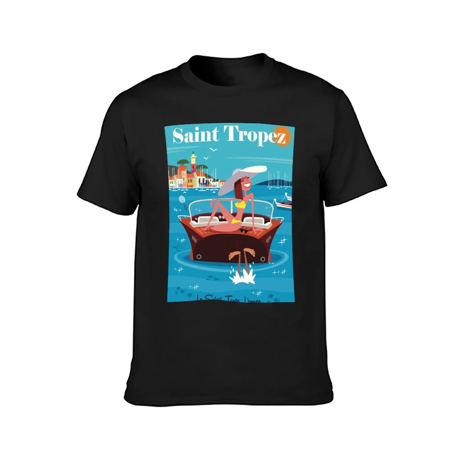 St Tropez poster T-Shirt for a boy anime tshirts for men