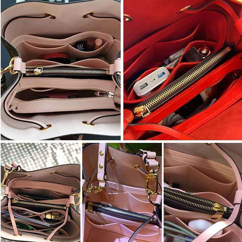 Passt Für NeoNoe Eimer Filz Tuch Einsatz Tasche Organizer Make-Up Handtasche Organizer Reise Innere Geldbörse Tragbare Kosmetik Taschen – Detail 3
