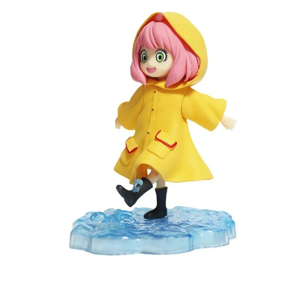 

Anime Character Spy x Family Raincoat Ania Kicking Sailor Car Desktop Ornament Home Crafts Gift Small Figurines & Miniatures