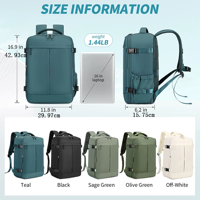Picture 7: Equipped with Vacuum Storage Function - Lightweight Boarding Luggage, Large Capacity Main Compartment, Laptop Pocket, and Luggag