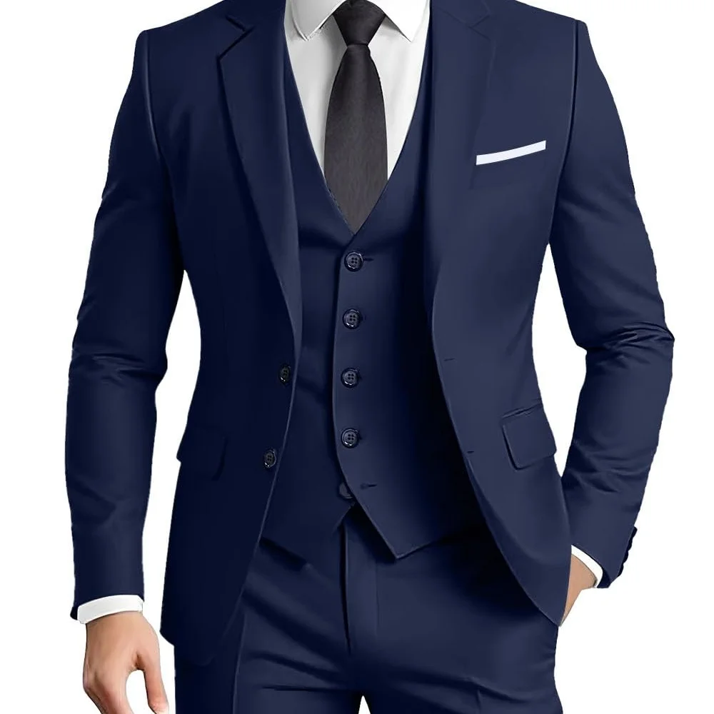 الدعاوى للرجال سليم صالح الفاخرة الزفاف البدلات الرسمية موضة رجالي السترة سترة السراويل 3 قطع بدلة عمل رسمية مجموعات