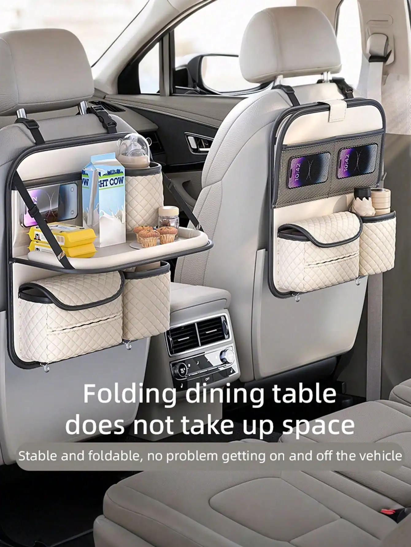 

1pc Car Seat Back Storage Bag, Hanging Bag, Multifunctional Storage Bag for Car Seat Back, Storage Organizer (Two Types of Hooks