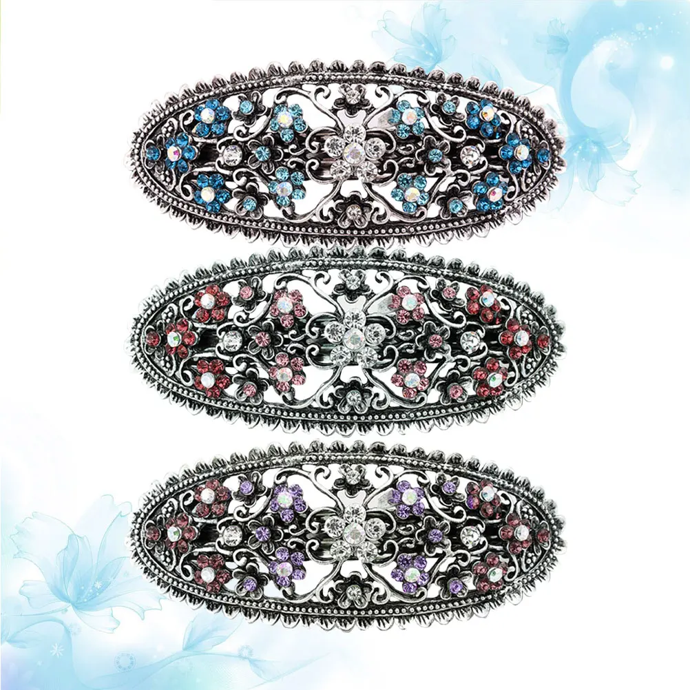 

3 Pcs Clips for Hair Retro Ponytail Girl Spring Large Temperament Pin Women Barrettes Women's