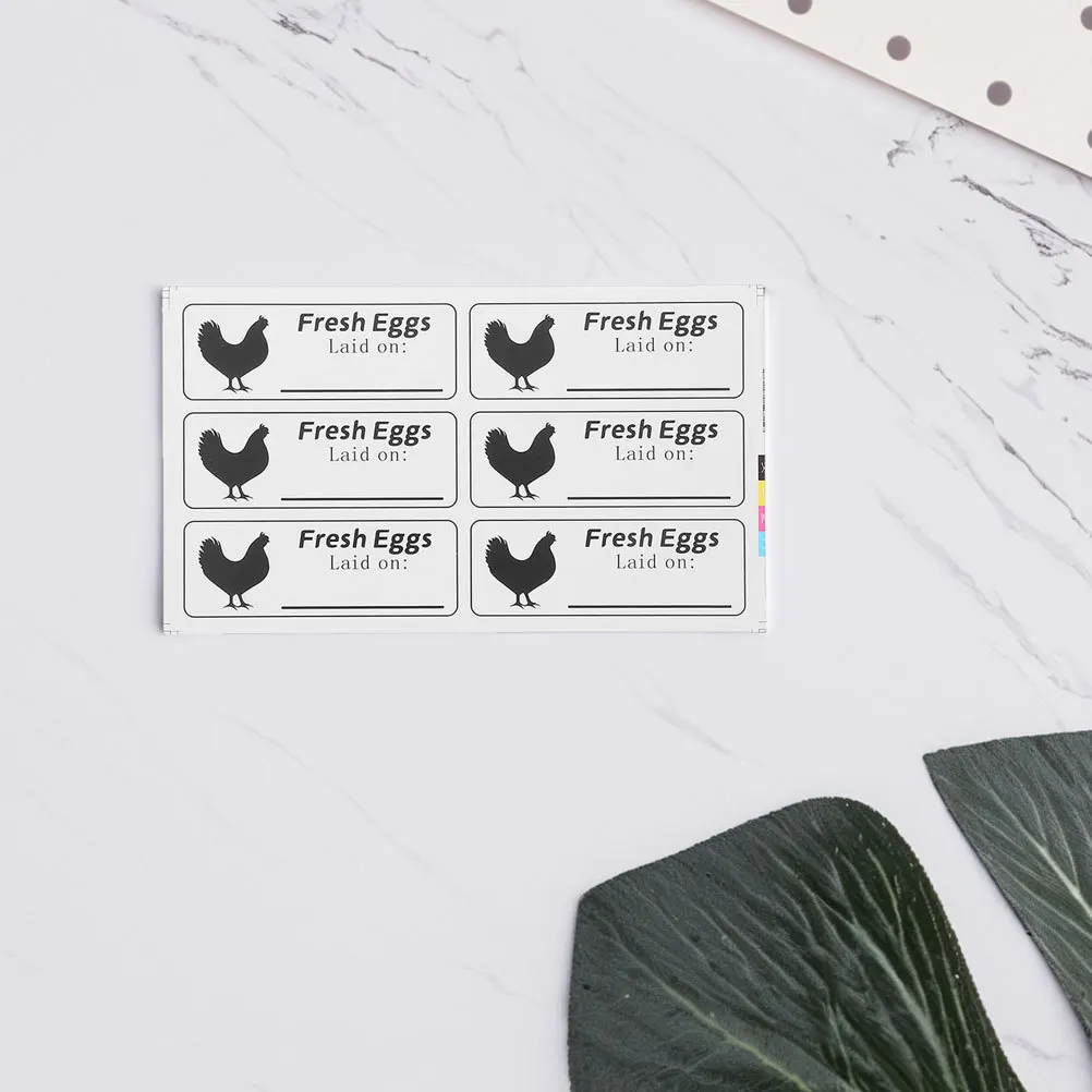 

20 Sheets Egg Carton Date Label Eggs Fresh Sticker for Farm Chicken Stamp Produce Labels Dating